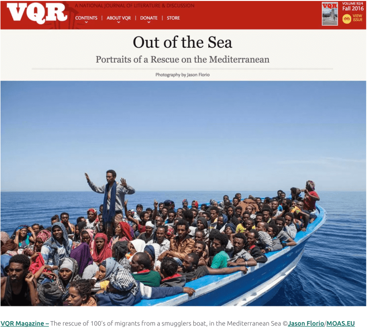 Jason Florio – VQR Prize for Photography, 2016, ‘Out of the Sea’