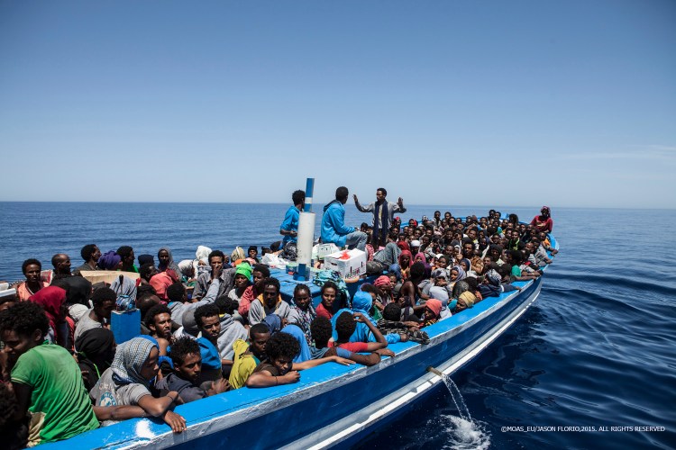 369 migrants rescued by MOAS after being spotted by the Schielble Camera Copter