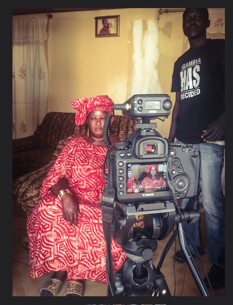 Interviewing ex-Mile2 prisoner, Ngoi Njie, The Gambia, West Africa ©Helen Jones-Florio