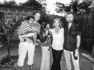 With Simon, Khady, Gulliver & Alfie, at the Little Baobab, Abene, Casamance, Senegal