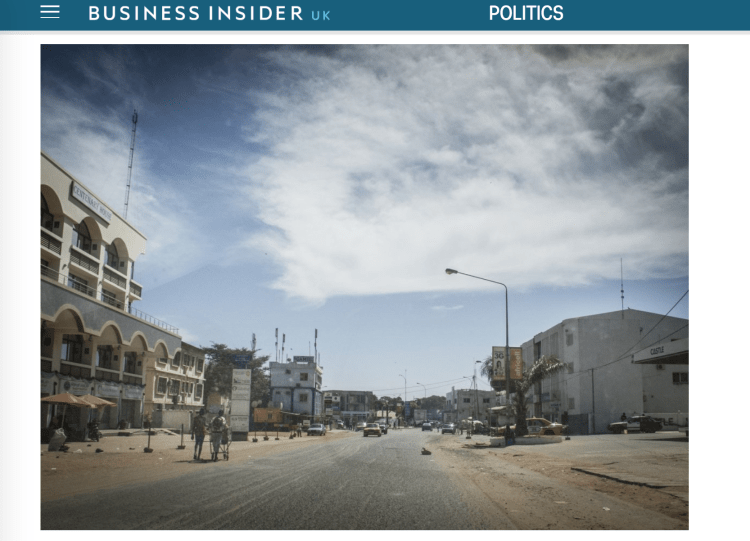 Quiet on the streets of Banjul, The Gambia, after failed coup attempt - image © Helen Jones-Florio