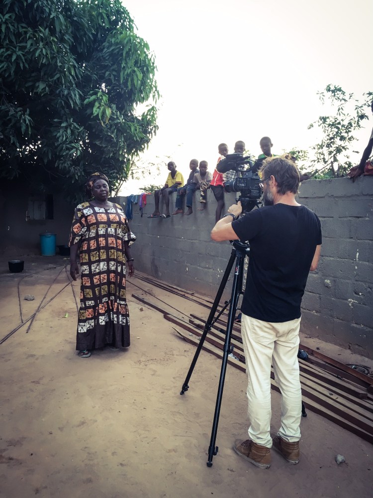 Jugana, one of the victims of Jammeh's torturous regime, being filmed by Jason Florio ©Helen Jones-Florio