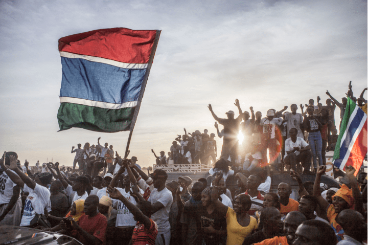 President Adama Barrow returns to The Gambia, after exile in Senegal - an estimated 100,000 people lined the main roads, to welcome him home © Jason Florio