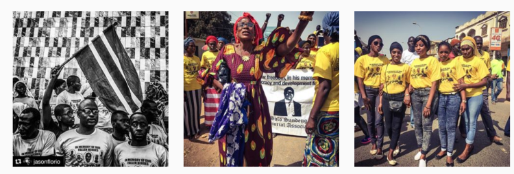 Images from the Memorial March for murdered UDP activist, Solo Sandeng, The Gambia © Helen Jones-Florio & Jason Florio 