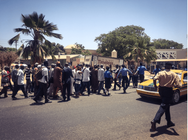 A peaceful vigil by families of victims of Yahya Jammeh's regime © Helen Jones-Florio 