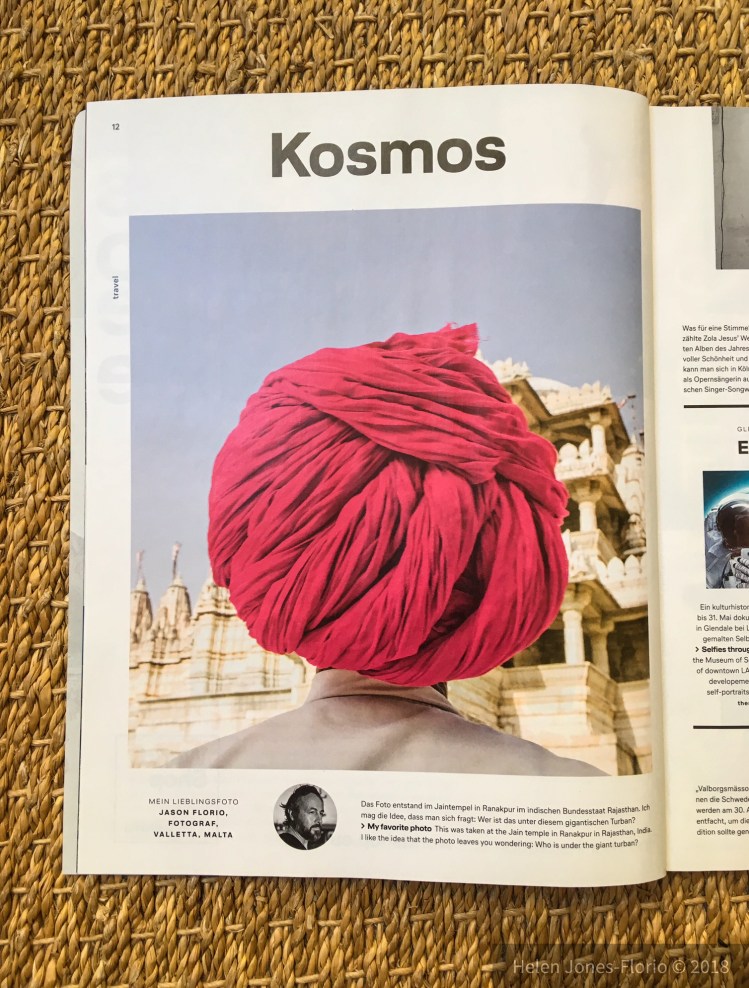 Press: Lufthansa Inflight Magazine - image ©Jason Florio man in pink turban, Ranakpur,  India, 