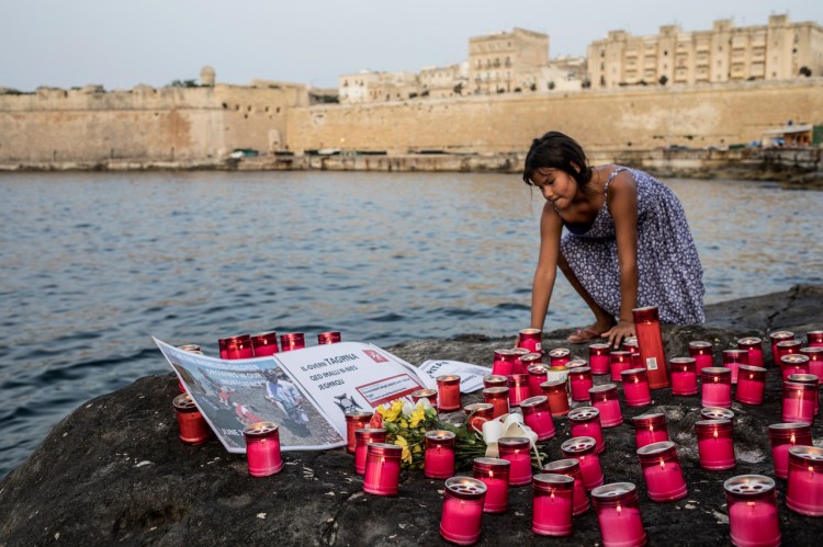 Ports of Hope, a candlelit vigil to honor the lives lost at sea and the need for solidarity, Valletta, Malta, 5th July 2018 ©Jason Florio