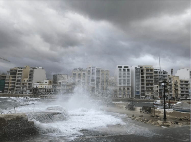 Stormy Mediterranean Sea, Spinola Bay, Malta ©Jason Florio