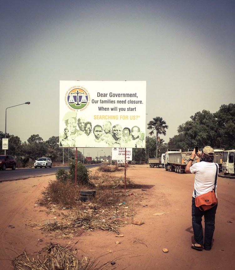 Gambia Victims Centre billboard, The Gambia, West Africa ©Helen Jones-Florio, with Jason Florio 