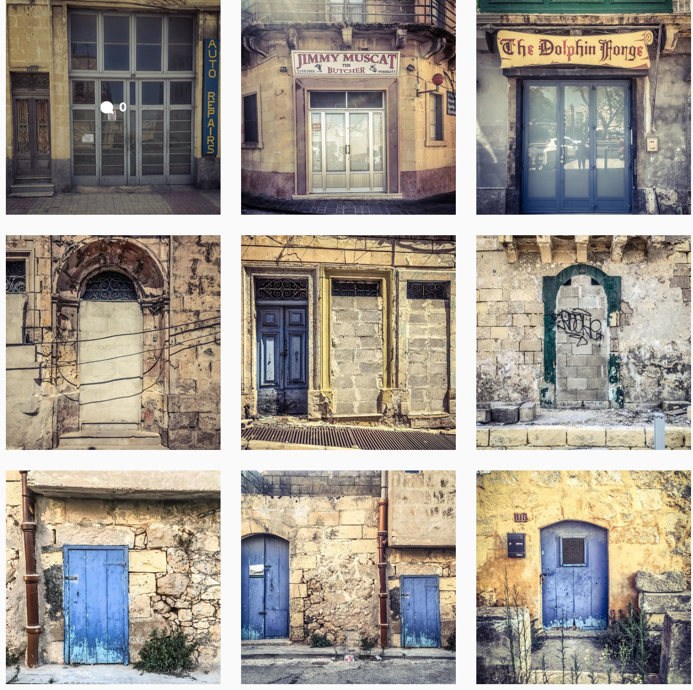 Instagram @doors.helenjonesflorio #DisappearingMalta #StoriesBehindDoors #GambiaDoors - the beauty in decaying vintage doors and facades