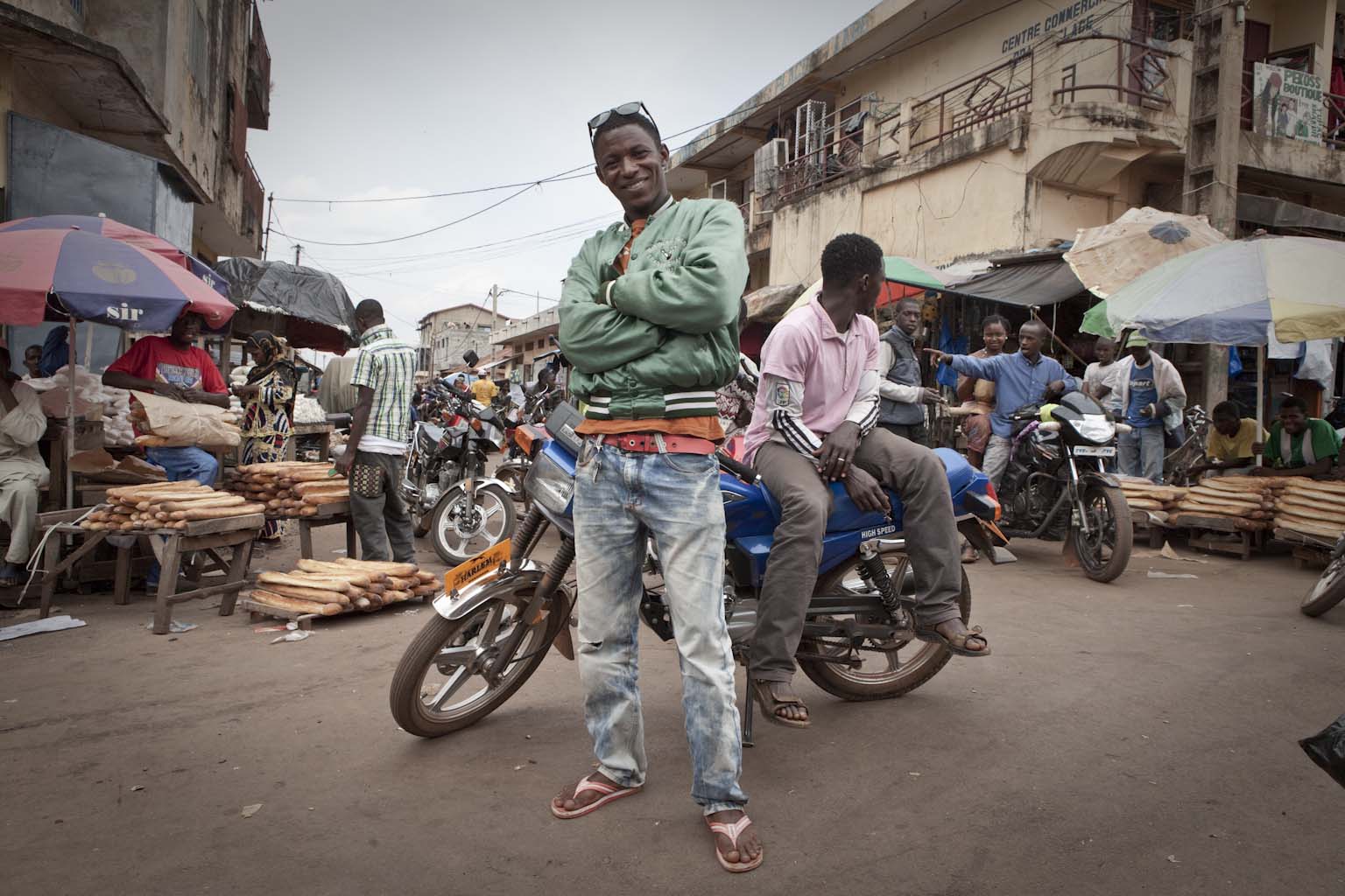 Moto Taxi Boys, Labé, Fouta Djallon, Guinea Conakry. Image ©Jason Florio from the River Gambia Expedition