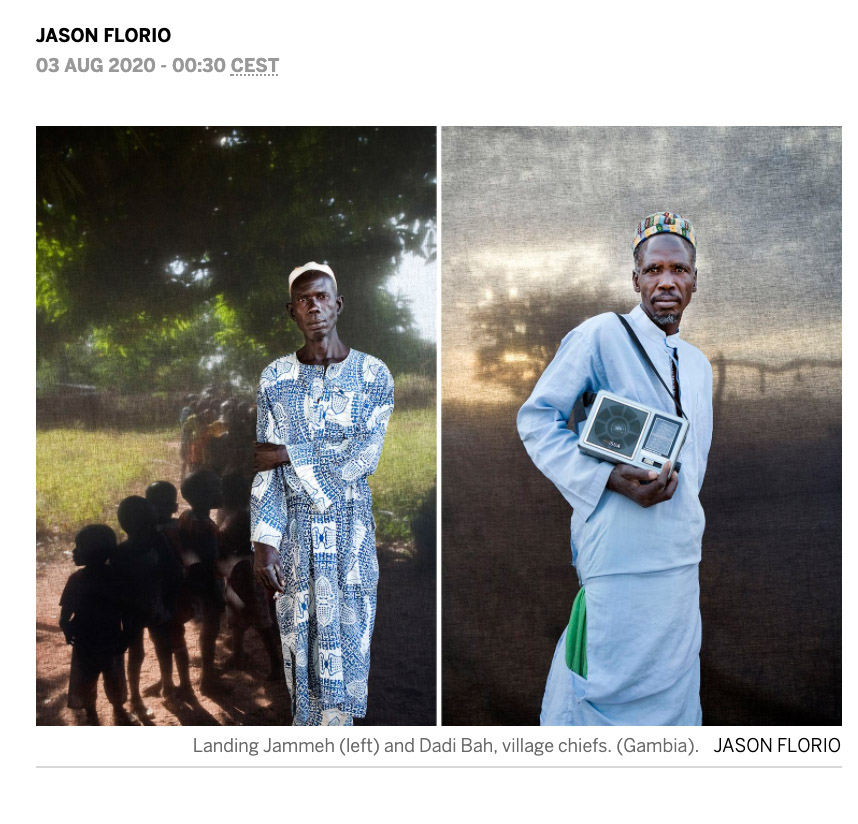 PRESS: El Pais 'Tribal Royalty' - portraits by Jason Florio of Gambian chiefs (alkalos) and elders