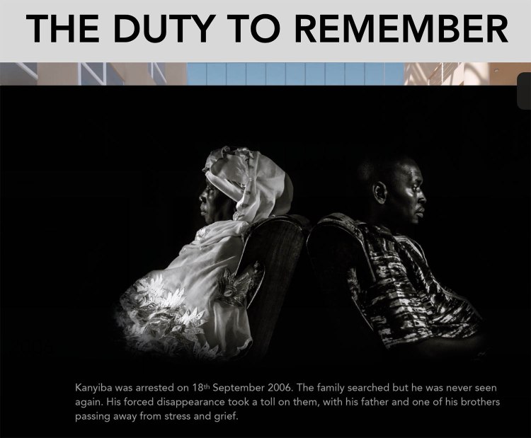Exhibition: The Duty to Remember - Human Rights Week, Geneva, November 2020. Black and white portrait ©Muhammed Bittaye