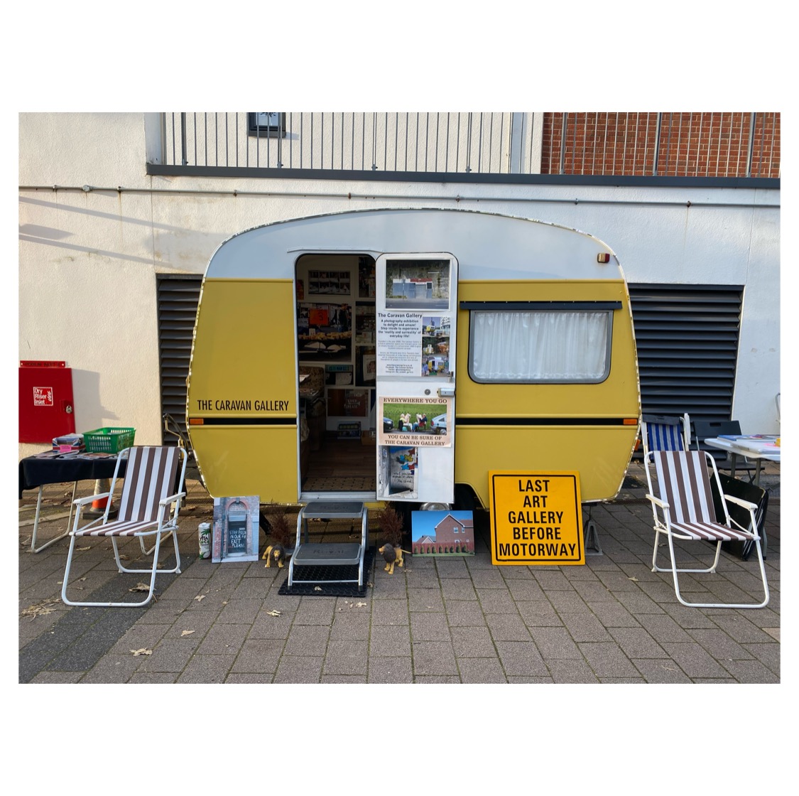 Mobile caravan gallery, on site at Bristol Books on Photography fair UK. Image ©Helen Jones-Florio